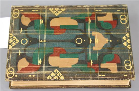 Brooke, Rupert - The Collected Poems, 8vo, with coloured morocco geometric Art Deco binding by Sybil Pye,